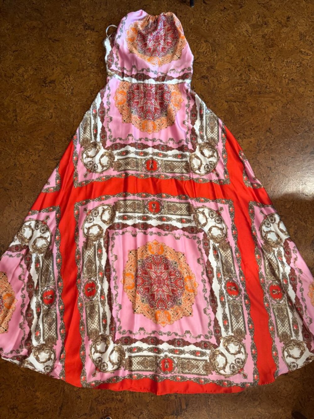 Vernacular, Maxi Dress, Pinks and Oranges, Size L